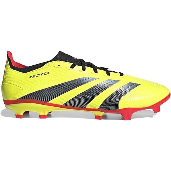 NWT adidas Unisex Predator League Firm Ground Sneaker,Yellow/Black/Red-7.5 Men